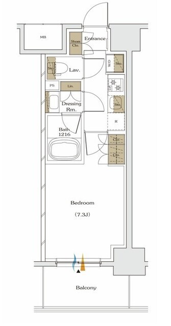 ザ・パークハビオ谷町六丁目テラスの間取図