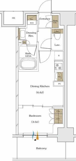 ザ・パークハビオ谷町六丁目テラスの間取図
