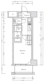 ザ・パークハビオ江坂公園の間取図