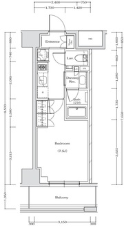 ザ・パークハビオ江坂公園の間取図