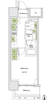 ザ・パークハビオ同心の間取図