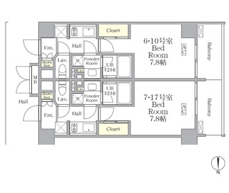 ＴＨＥ　ＭＵＴＵＡＬ　江坂の間取図
