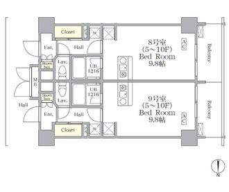 ＴＨＥ　ＭＵＴＵＡＬ　江坂の間取図