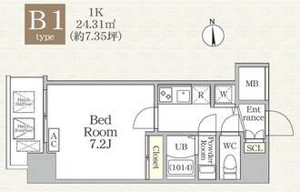 アドバンス大阪城ベレッツァの間取図