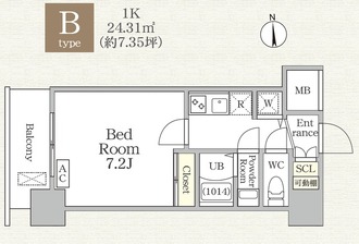 アドバンス大阪城ベレッツァの間取図