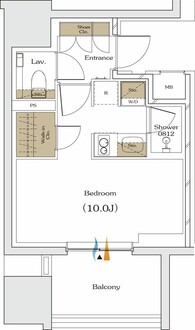 ザ・パークハビオ谷町六丁目クロスの間取図
