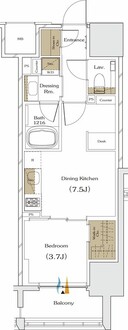 ザ・パークハビオ谷町六丁目クロスの間取図