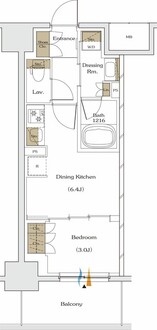 ザ・パークハビオ谷町六丁目テラスの間取図