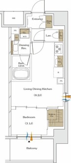 ザ・パークハビオ谷町六丁目テラスの間取図