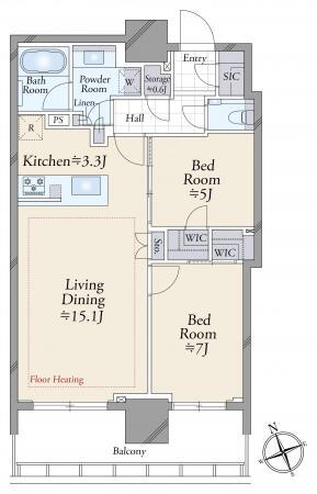 ブランズタワー芝浦の間取図