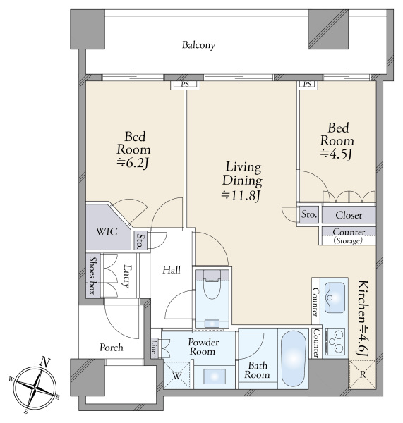 ブランズ四番町の間取図