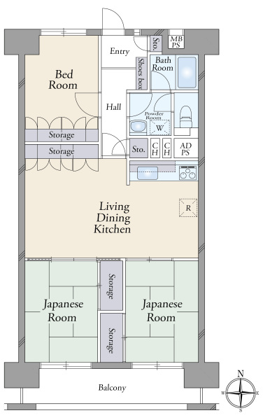 中野本町マンションの間取図
