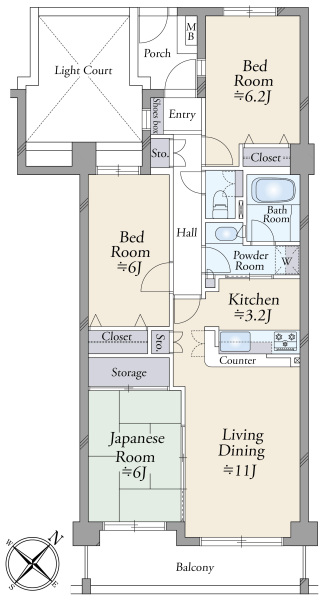 ソフィア大倉山エルグランデの間取図