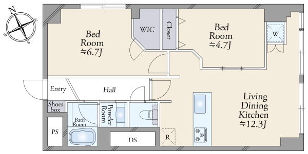 早稲田永谷マンションの間取図