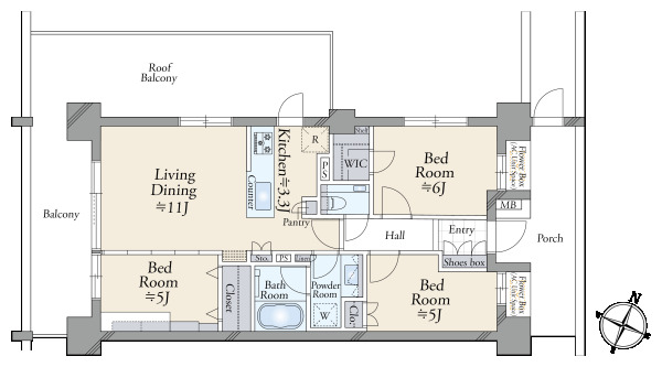 ヴィークステージ桜新町の間取図