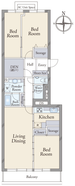 用賀ハイムの間取図