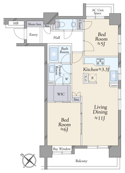 ファミール表参道ベルファースの間取図