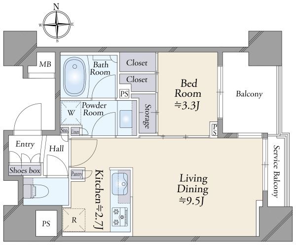 クレヴィア恵比寿の間取図