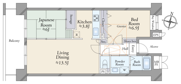 アクトピア北赤羽参番館の間取図