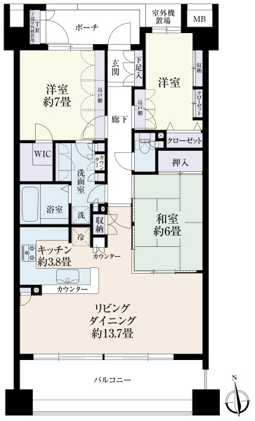 オーベル三鷹下連雀の間取図