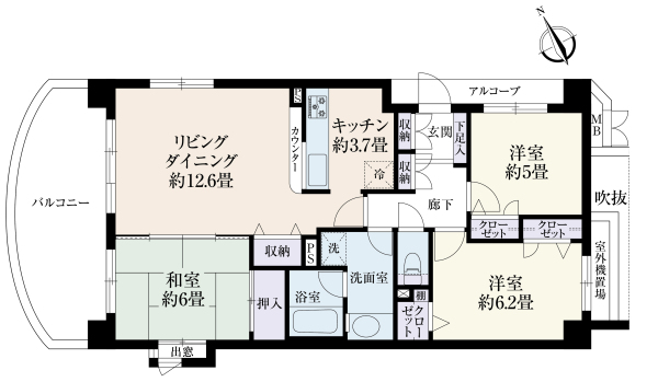 ファミール逗子シーサイドヒルズの間取図