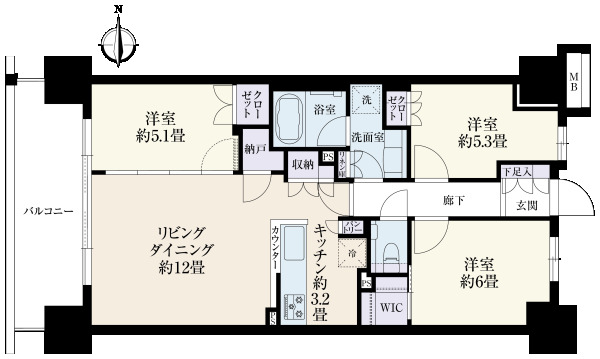 クラッシィハウス湘南藤沢の間取図