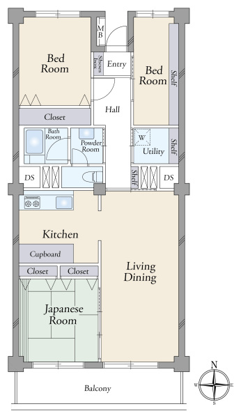 千葉ガーデンタウンB棟の間取図