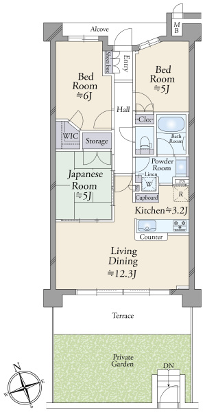 ヒルズステージ船橋夏見の間取図