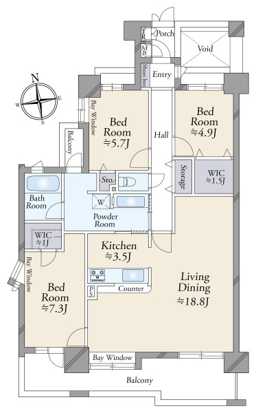 ライオンズヒルズ新松戸の間取図