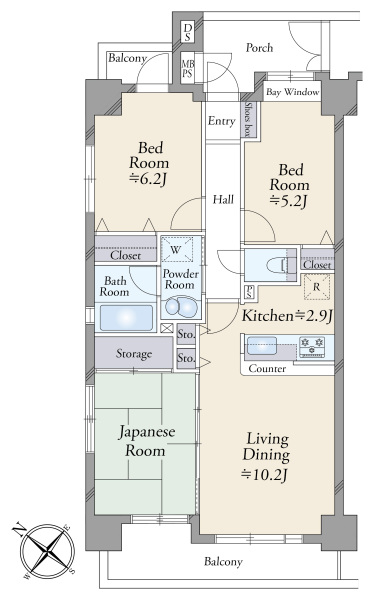 ライオンズマンション南浦和プラザの間取図
