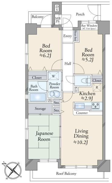 ライオンズマンション南浦和プラザの間取図