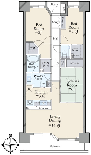 レコシティ・グランデの間取図