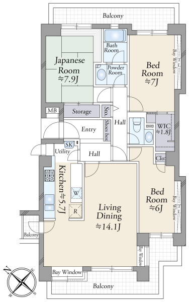 パレ田園調布南の間取図