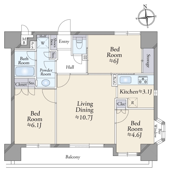 藤和シティホームズ高円寺の間取図