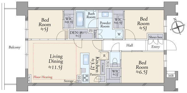 バウス西大島の間取図