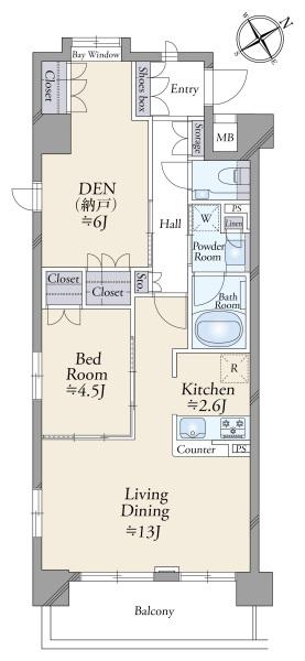 シエルヴィラ桜橋壱番館の間取図
