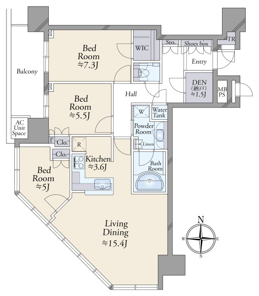 THE TOYOSU TOWERの間取図