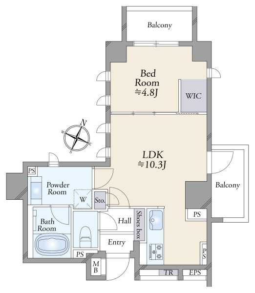 リビオレゾン小石川の間取図