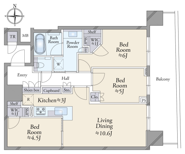 パークタワー晴海の間取図
