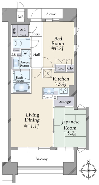 ザ・京都レジデンス　四条河原町の間取図