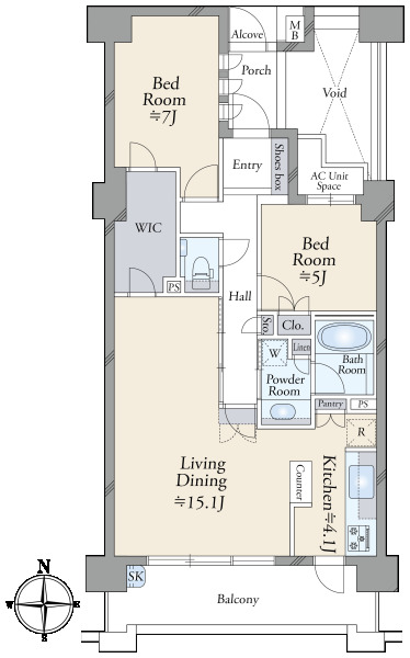 サンクタス四条烏丸スティーロレジデンスの間取図