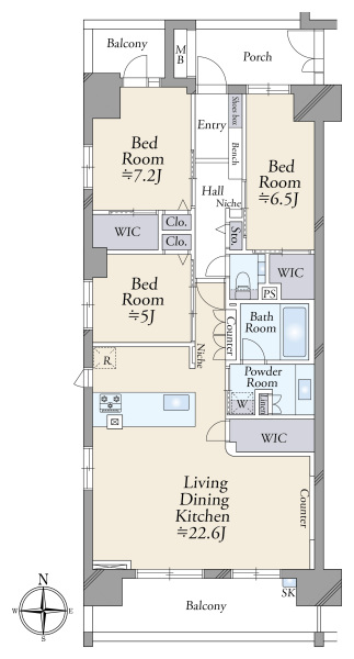 フォルム東洞院三条の間取図