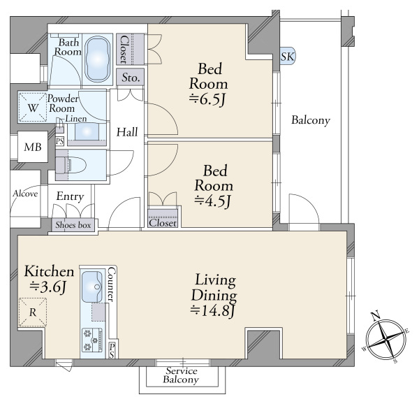 クレヴィア京都　山科の間取図