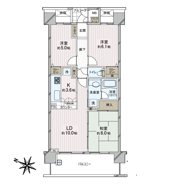 コスモシティ神戸本山の間取図