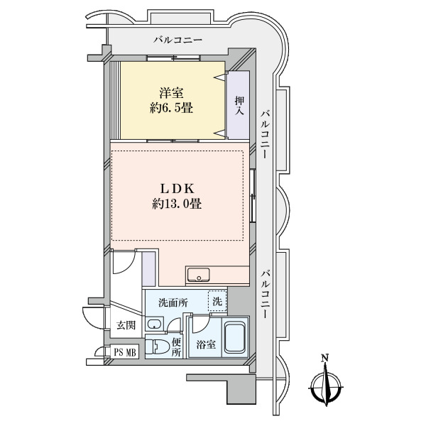 コープ野村梅田Ａ棟の間取図