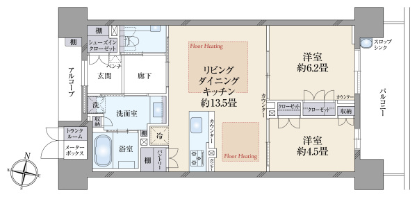 サンフォーリーフタウン桜ノ宮　サンミットコートの間取図