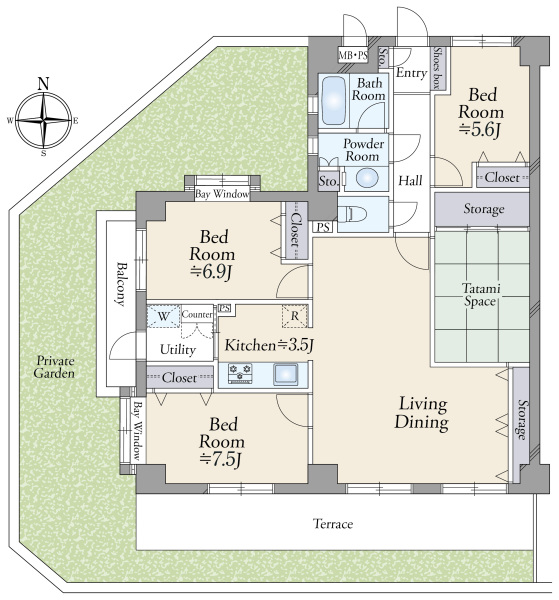 ライオンズマンション保谷の間取図