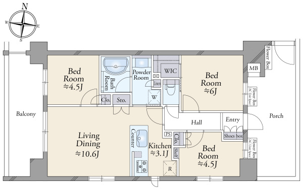 ウィルローズつつじヶ丘の間取図
