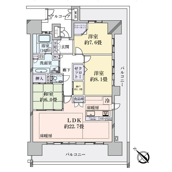 エルグランデ安城駅南IIの間取図