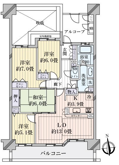 エムズシティ一宮グランステージの間取図
